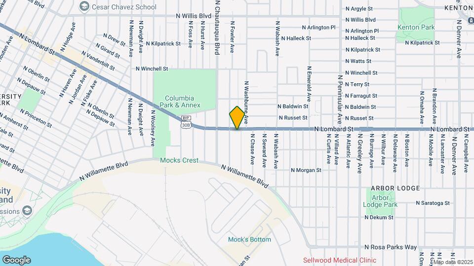 7431 N Washburne Ave, Unit 7431 N Washurne Basement Mapa y Detalles de la Ubicación