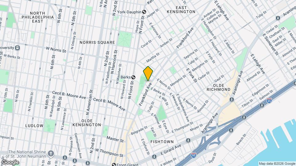 1838 Frankford Ave Map and Location Details