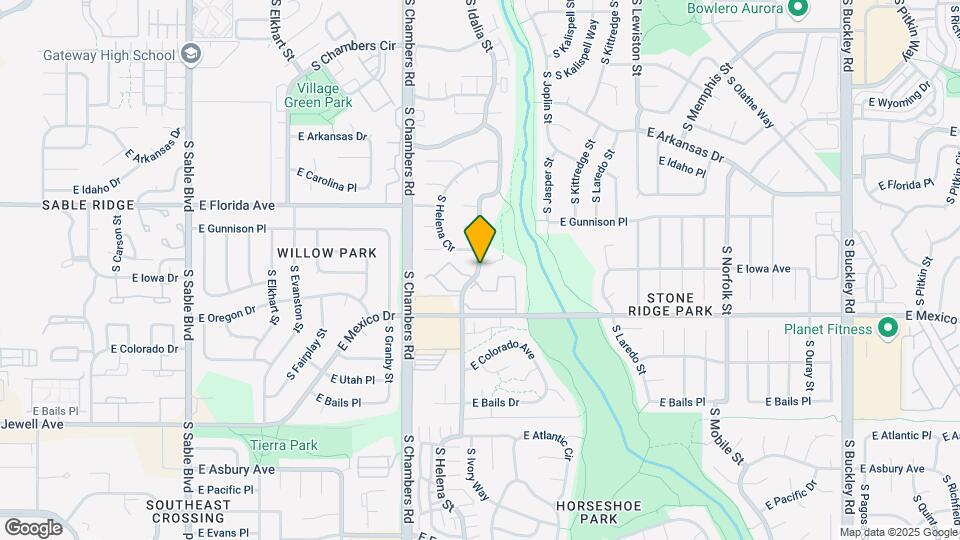 1602 S Idalia St Map and Location Details