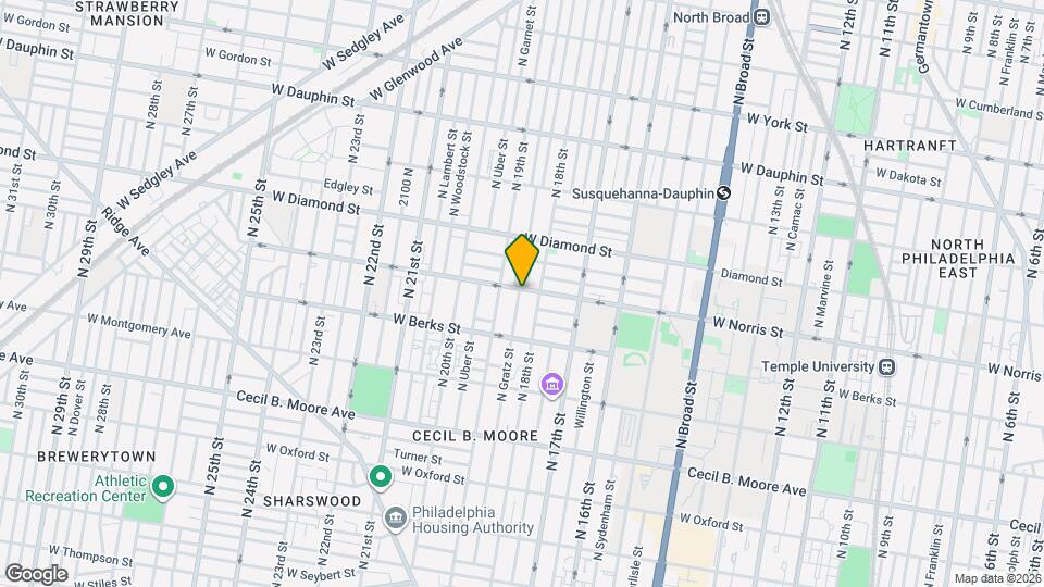 1822 W Norris St, Unit # 2 Mapa y Detalles de la Ubicación