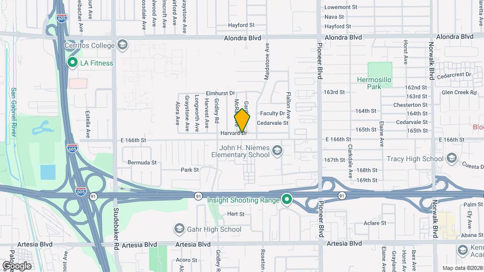 11512 Harvard Dr Map and Location Details