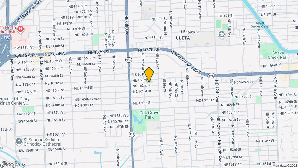 735 NE 162nd St Map and Location Details