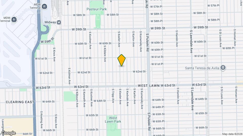 6147 S Keeler Ave Map and Location Details