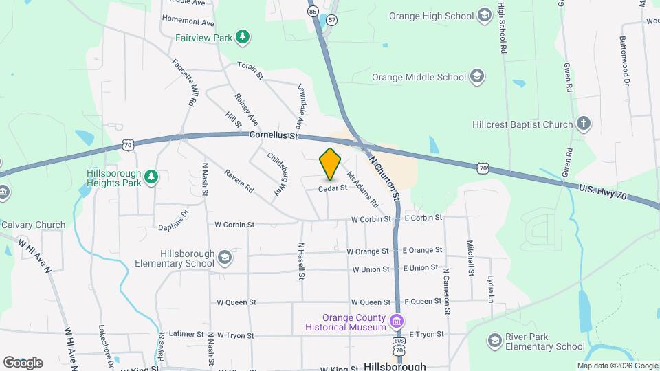 671 Cedar St Map and Location Details