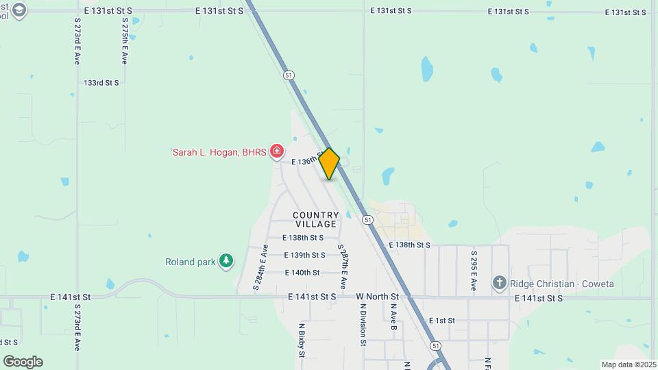13645 S 287th E Ave Map and Location Details