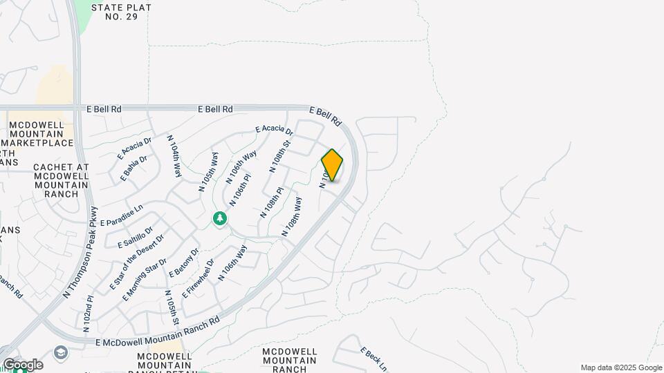 10923 E Bahia Dr Map and Location Details