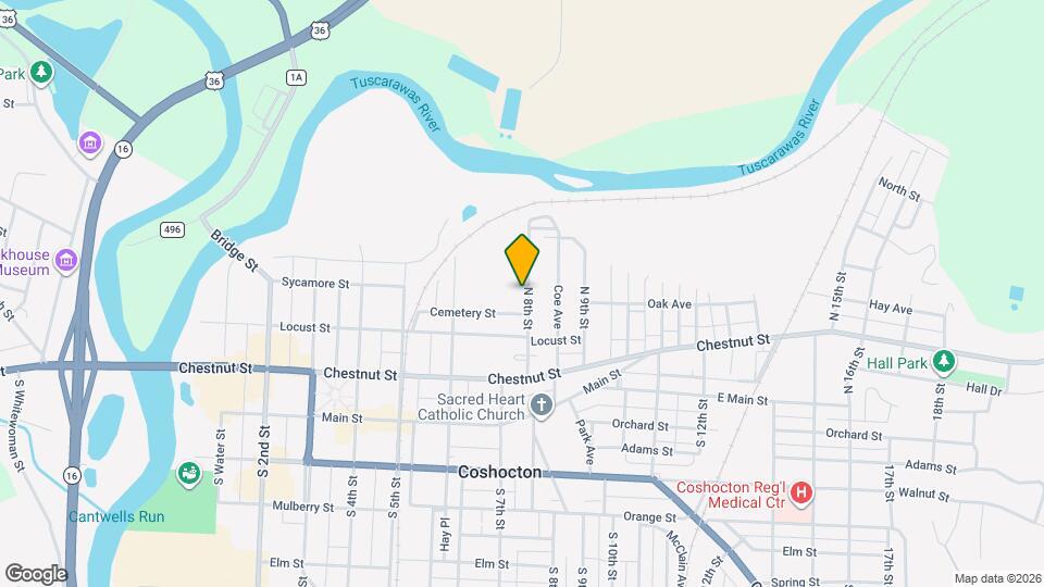 349 N 8th St Map and Location Details