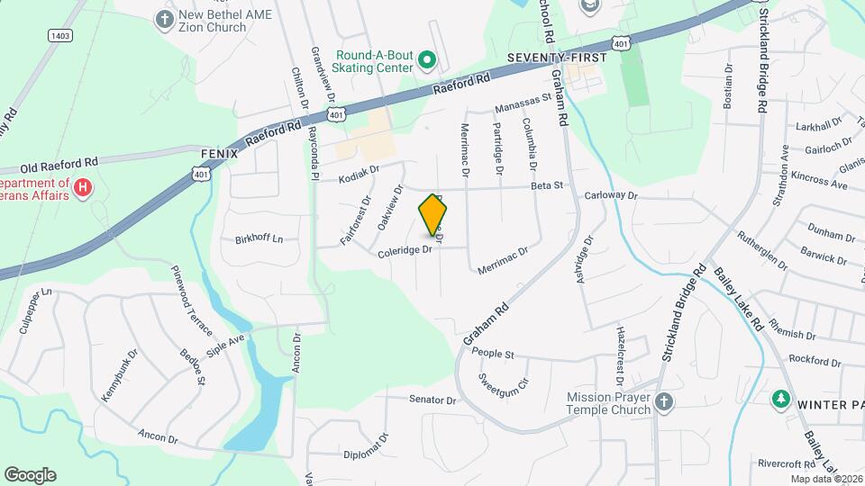 7412 Coleridge Dr Map and Location Details