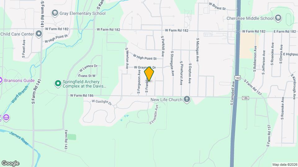 5726 S Franklin Ave Map and Location Details