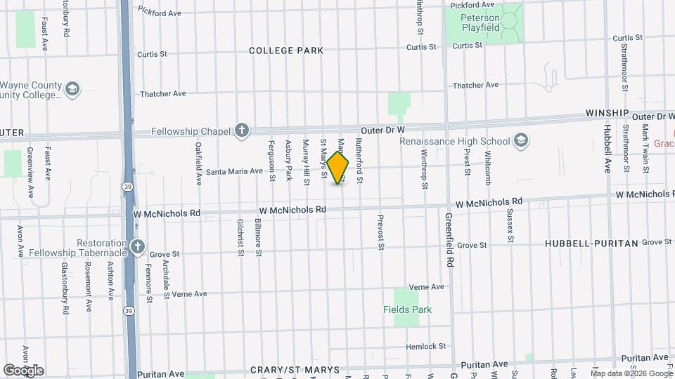 17153 Mansfield St Map and Location Details