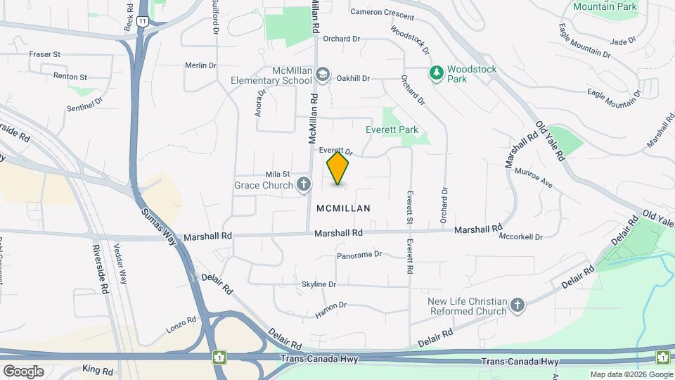 2 Bedroom Basement Suite in Abbotsford Map and Location Details