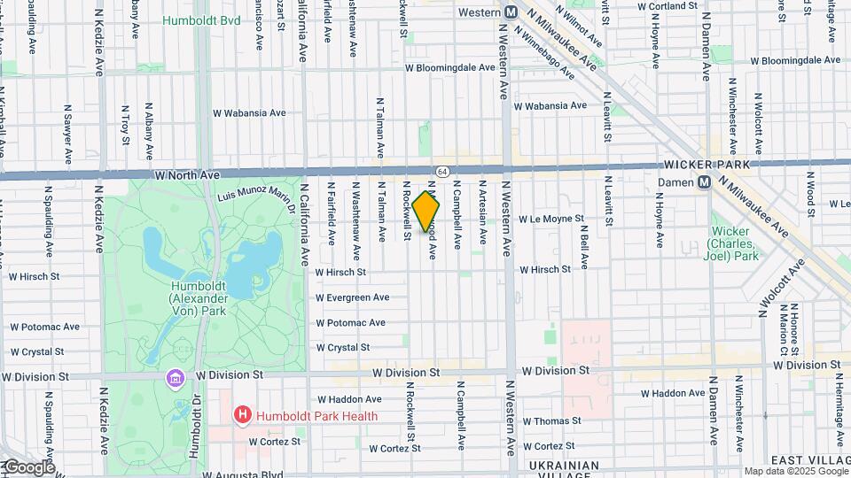 1438 N Maplewood Ave, Unit 3 Map and Location Details