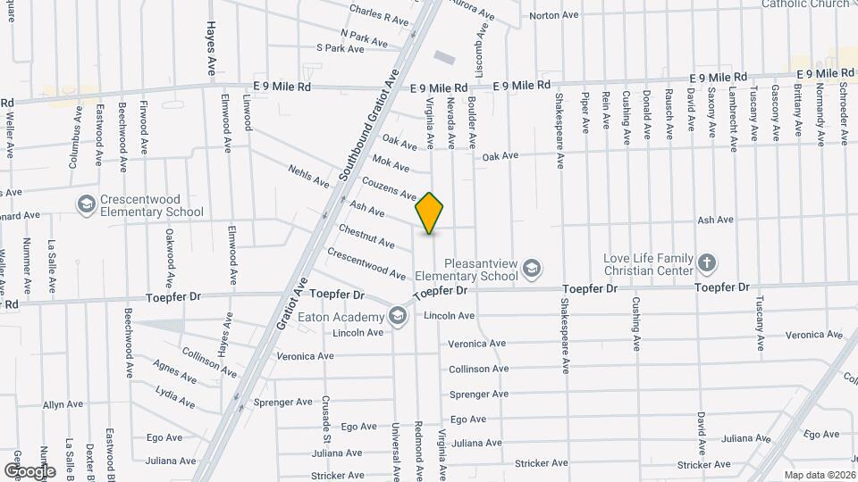 21825 Virginia Ave Map and Location Details