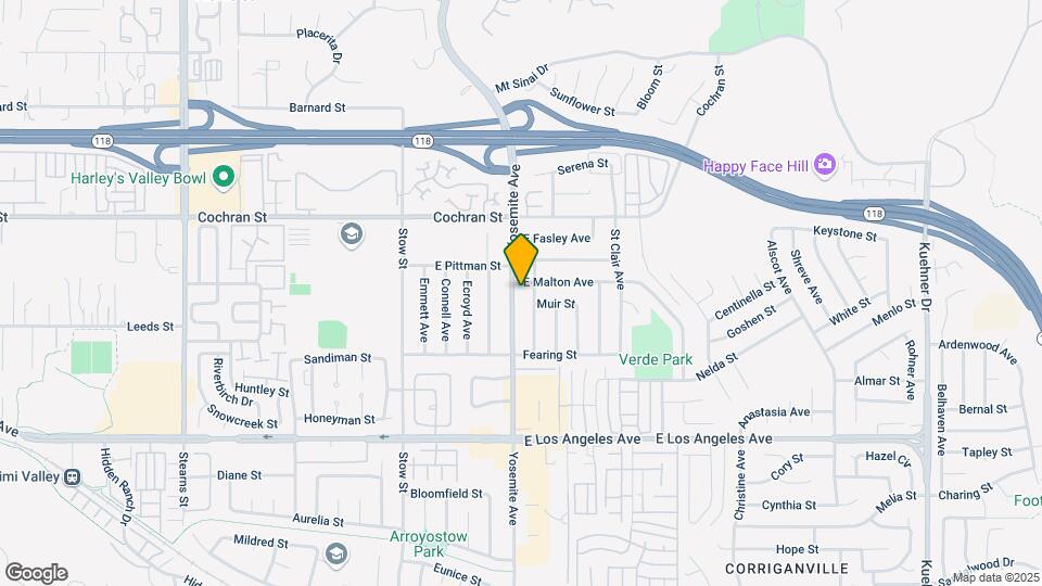2270 Yosemite Ave Map and Location Details