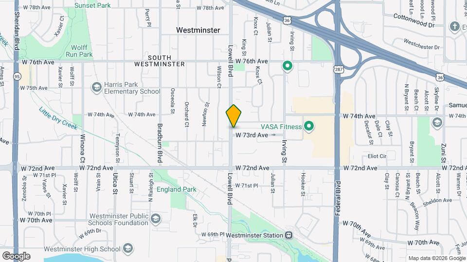 3549 W 73rd Ave Map and Location Details