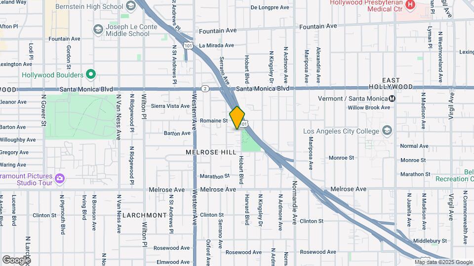 949 N Hobart Blvd Map and Location Details