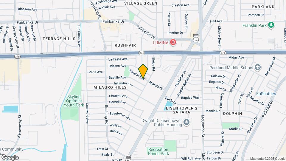 5352 Annette Ave Mapa y Detalles de la Ubicación