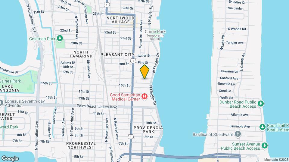 1617 N Flagler Dr Map and Location Details