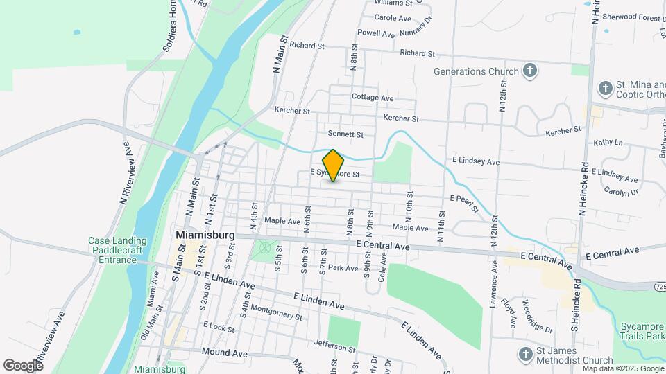 721 E Pearl St Map and Location Details