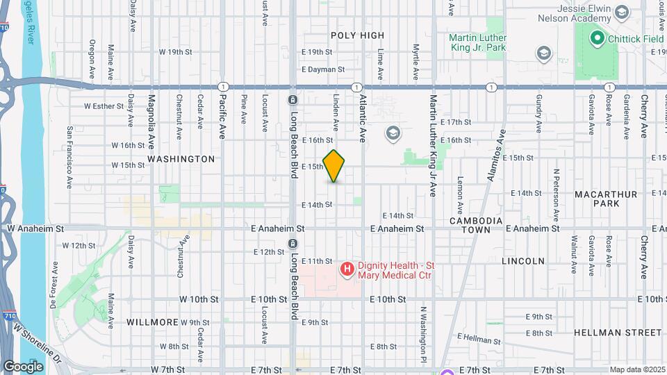 1447 Linden Ave Map and Location Details