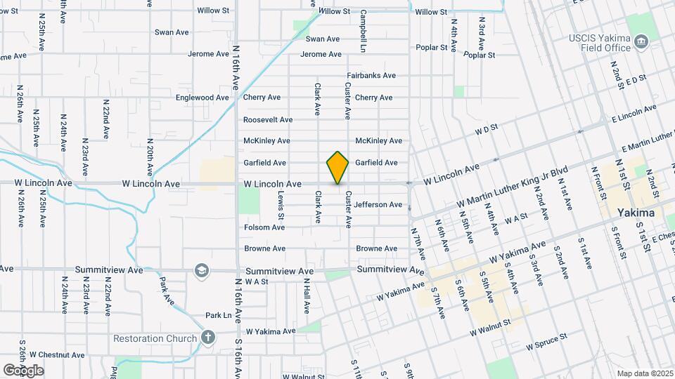 1308 W Lincoln Ave Mapa y Detalles de la Ubicación