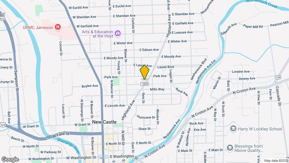 603 Highland Ave Map and Location Details