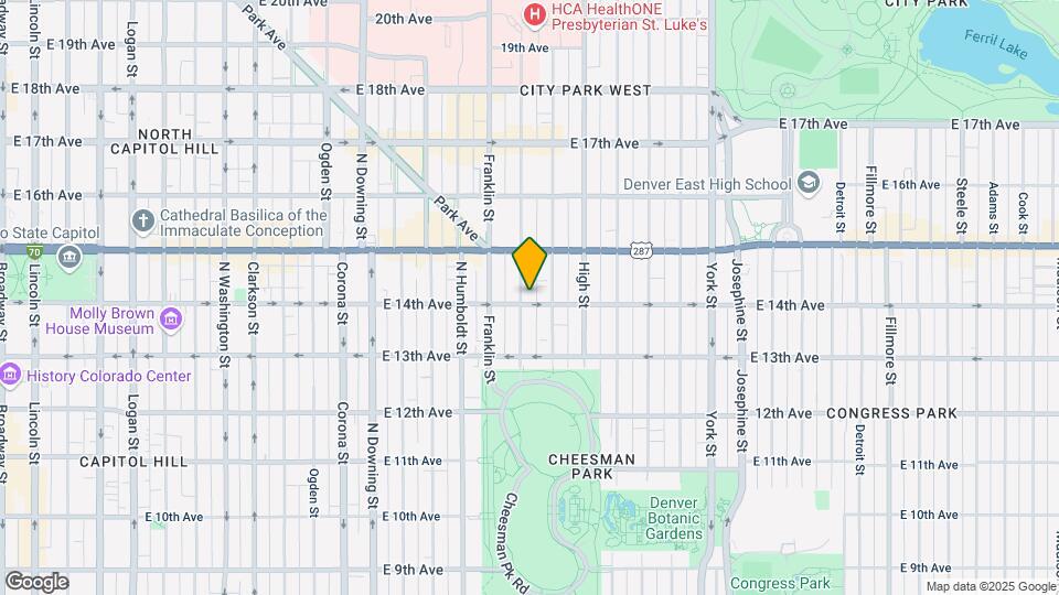 1400 Gilpin St Mapa y Detalles de la Ubicación