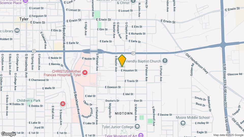 1320 E Houston St Map and Location Details