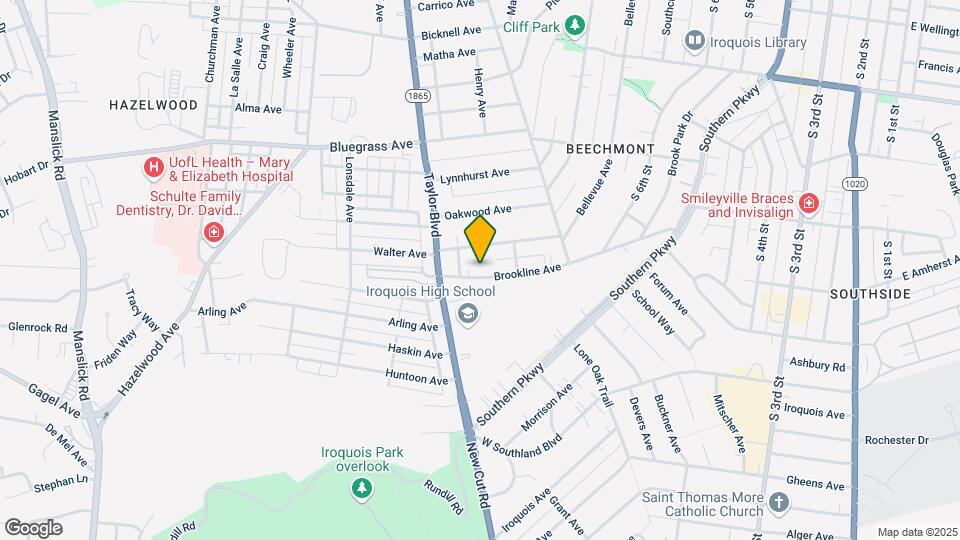 1131 Brookline Ave Map and Location Details