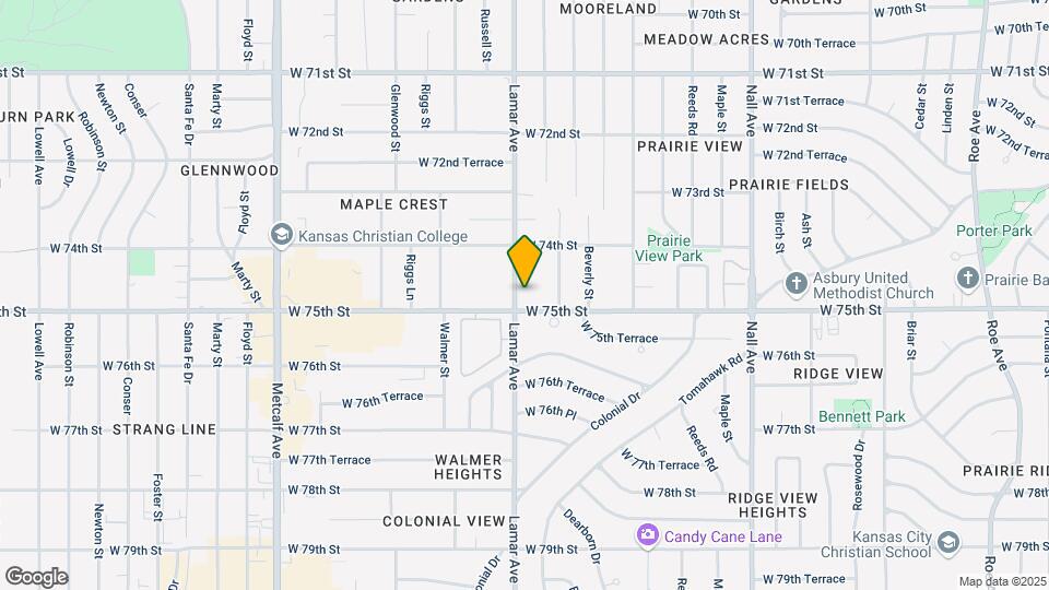 7443 Lamar Ave Map and Location Details