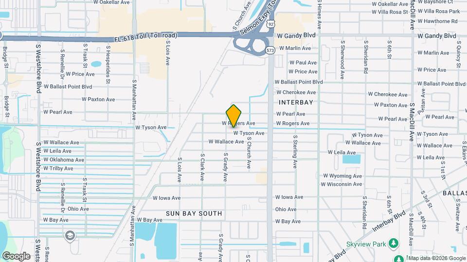 3911 W Tyson Ave Map and Location Details