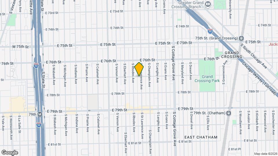 7700 S St Lawrence Ave, Unit # 1 Map and Location Details