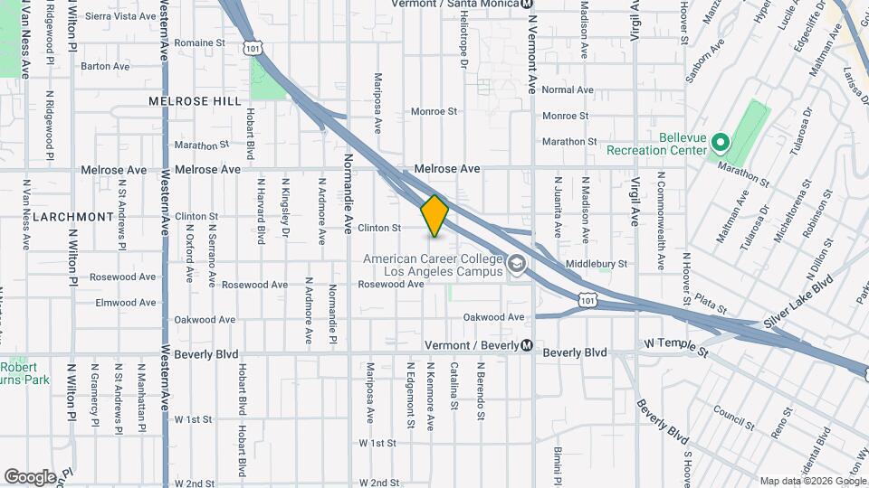 550 N Kenmore Ave Mapa y Detalles de la Ubicación