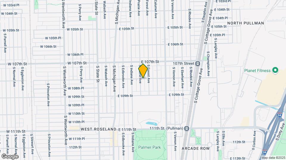 10801 S Prairie Ave Mapa y Detalles de la Ubicación