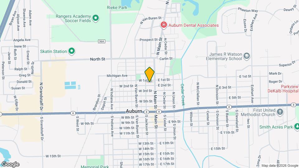 112 W 2nd St Map and Location Details