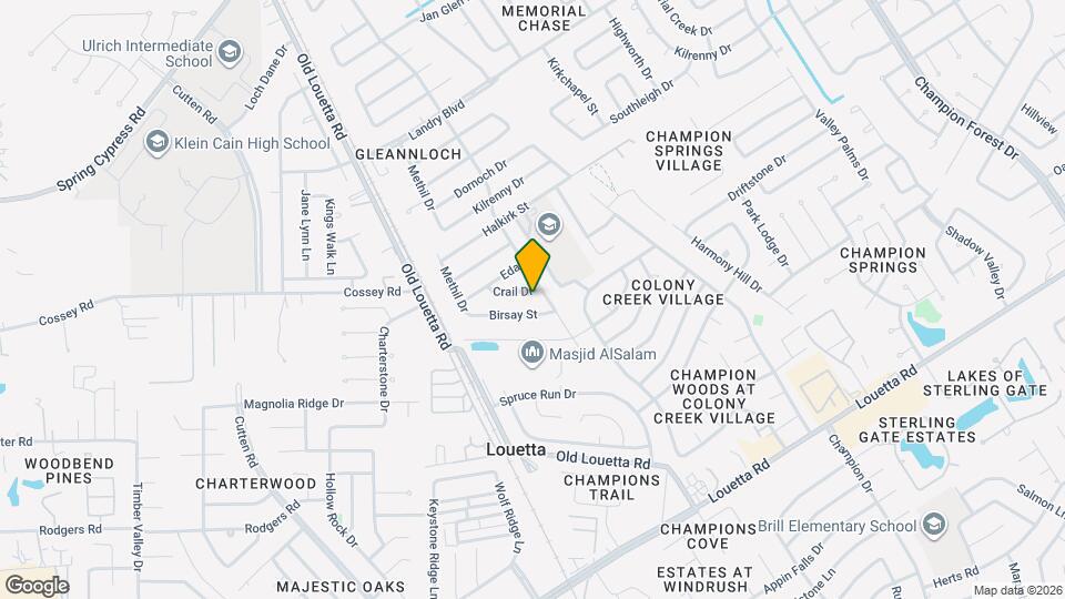 9607 Crail Dr Mapa y Detalles de la Ubicación