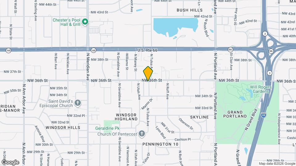 3615 N Tulsa Ave Map and Location Details