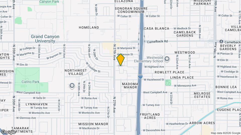 4701 N 26th Ln Map and Location Details