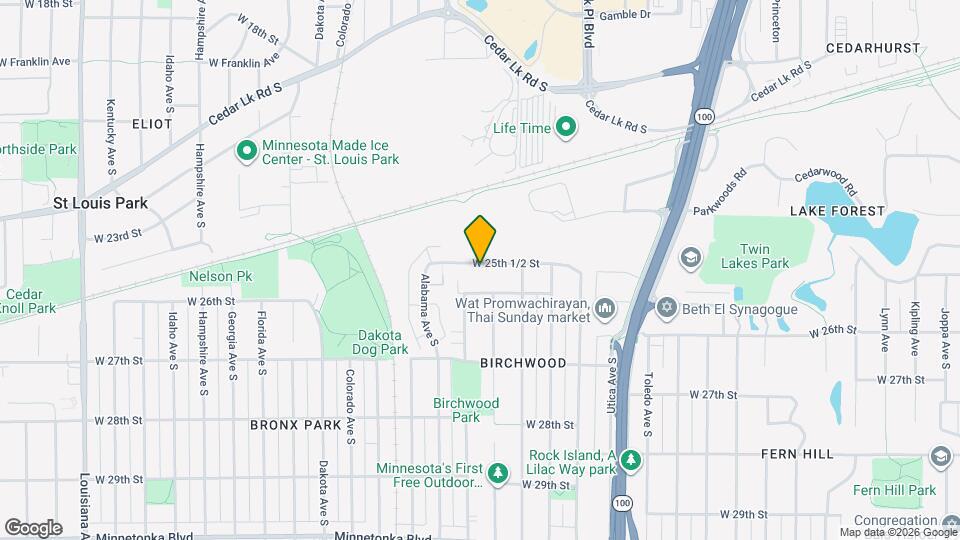 5813 W 25 1/2 St, Unit Lower Level Map and Location Details