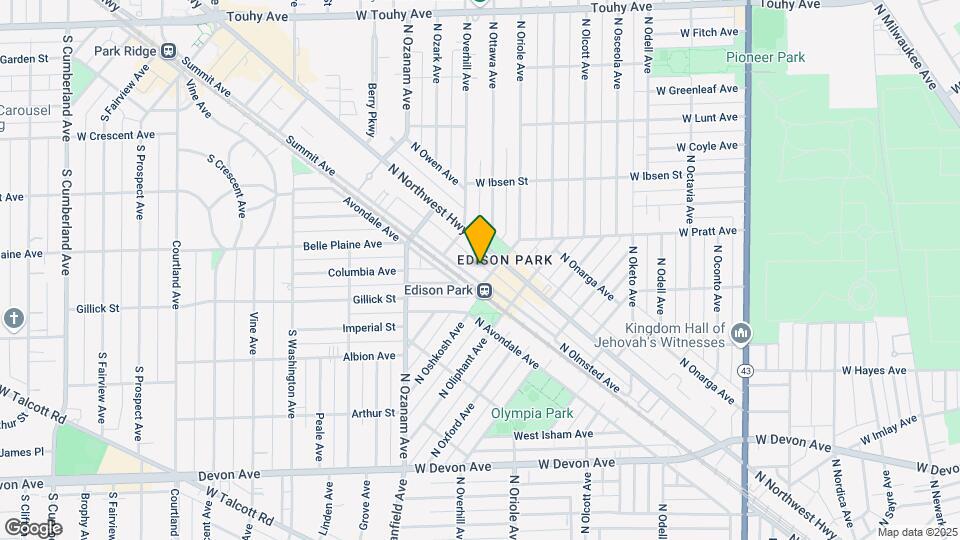 6751 N Olmsted Ave Map and Location Details