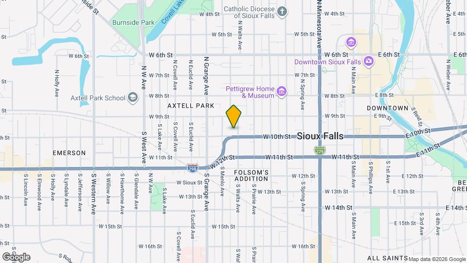 906 W 10th St Map and Location Details