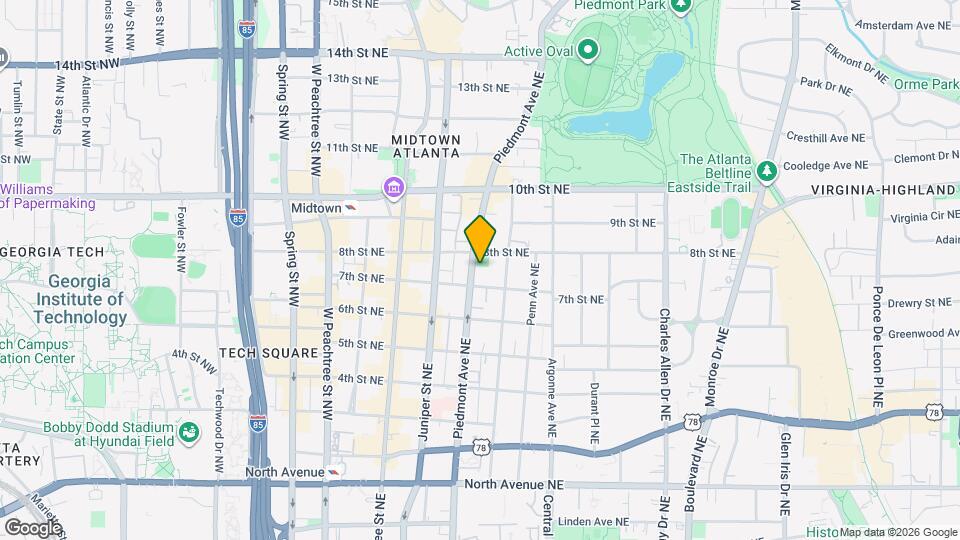 893 Piedmont Ave NE Map and Location Details
