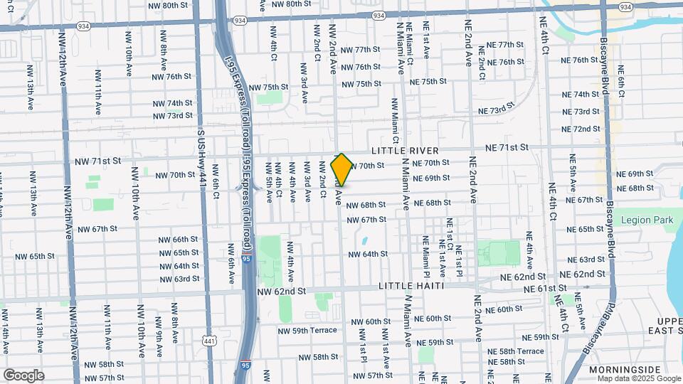 6863 NW 2nd Ave Map and Location Details