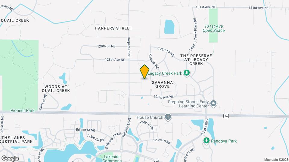 12669 Jamestown St NE Map and Location Details