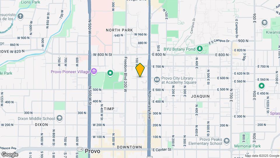 598 N 100 W, Unit 1 Map and Location Details