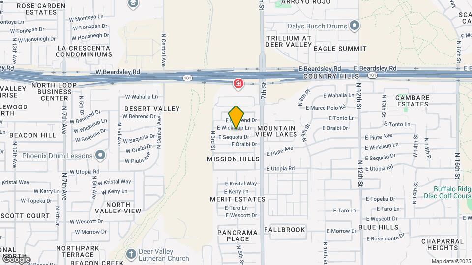 421 E Wickieup Ln Map and Location Details