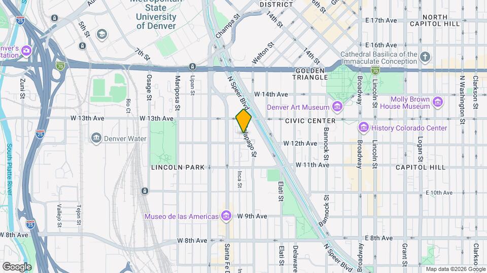 1201 Galapago St Map and Location Details