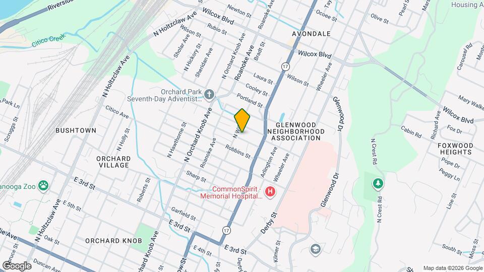 2105 Rawlings St Map and Location Details