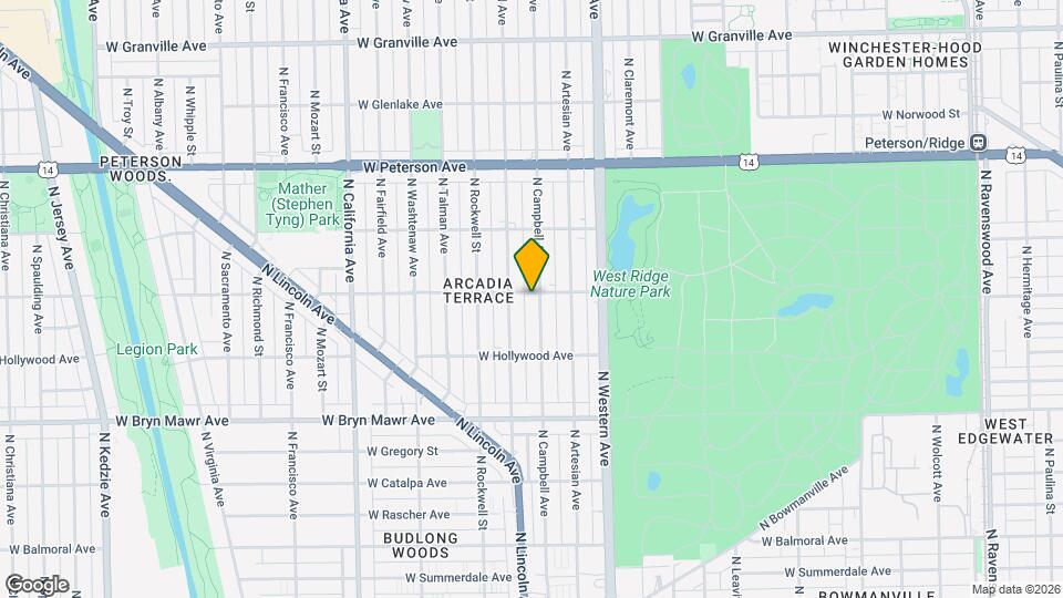 5756 N Campbell Ave Map and Location Details