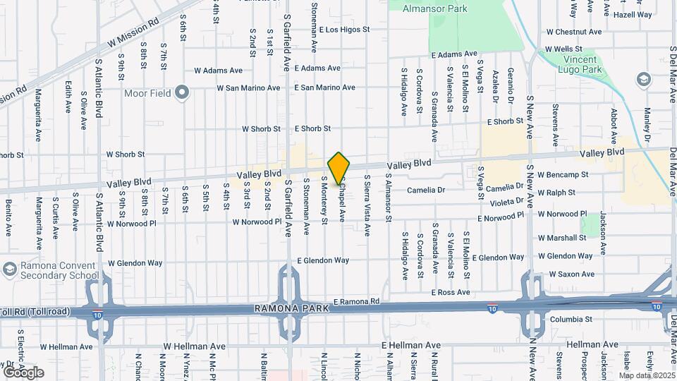 1427 S Chapel Ave Map and Location Details